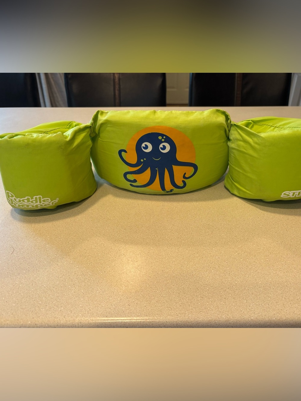 Puddle Jumper Kids Swim Float with Octopus Graphic - Lime Green